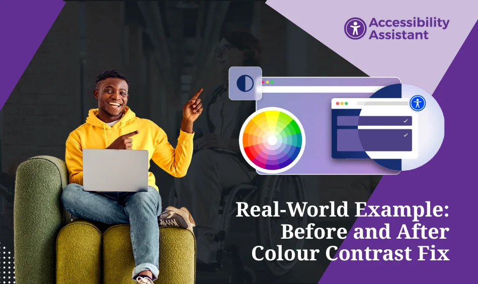 Real-World Example Before and After Colour Contrast Fix